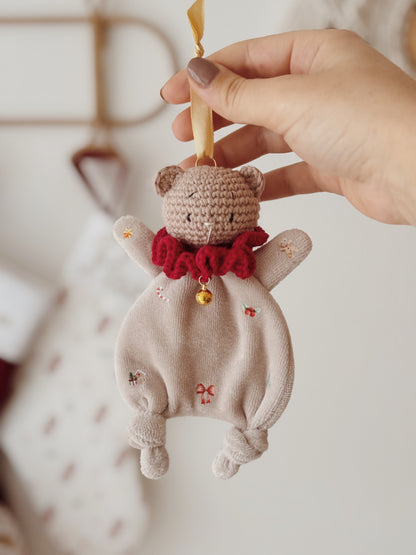 Suspension Ourson de Noël personnalisée avec Prénom