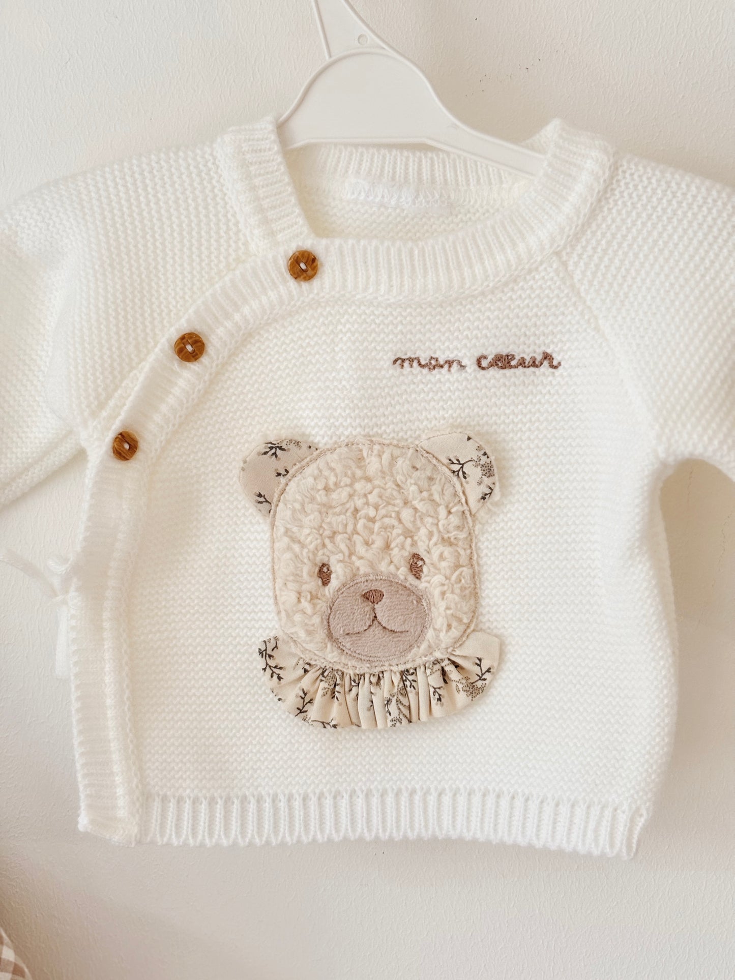 Gilet de naissance Ourson | 0/1 mois