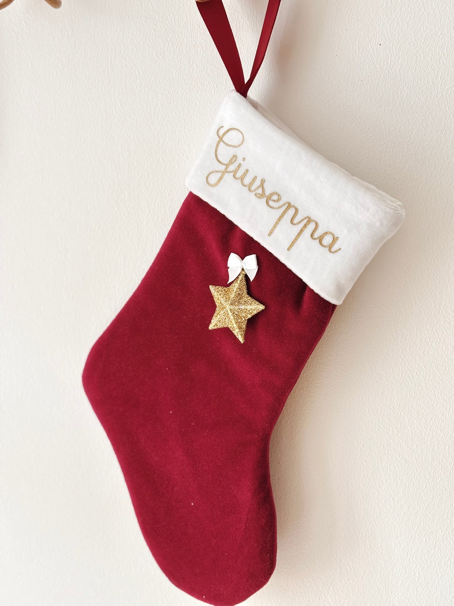 Chaussette Rouge de Noël personnalisée