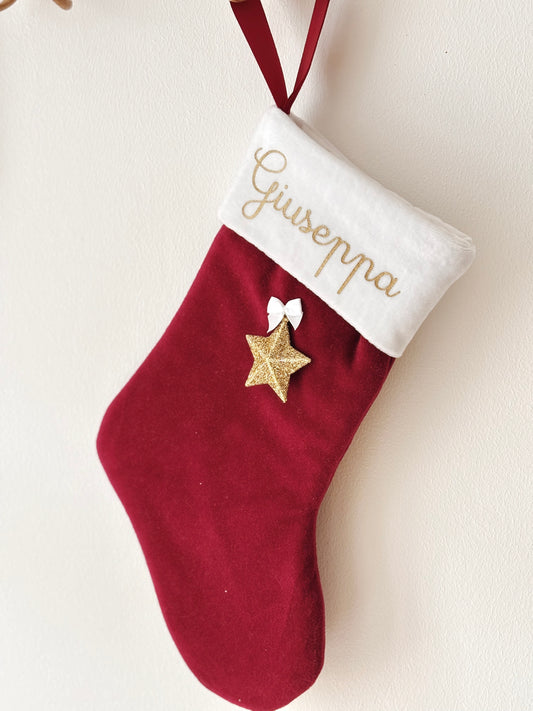 Chaussette Rouge de Noël personnalisée