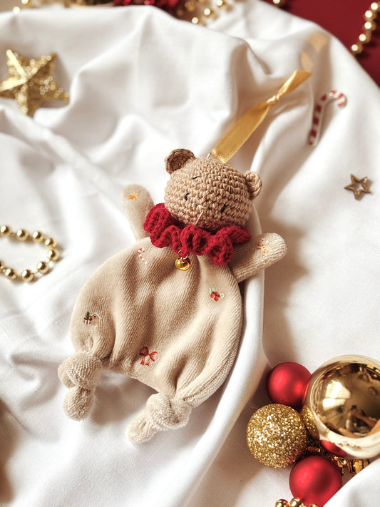 Suspension Ourson de Noël personnalisée avec Prénom