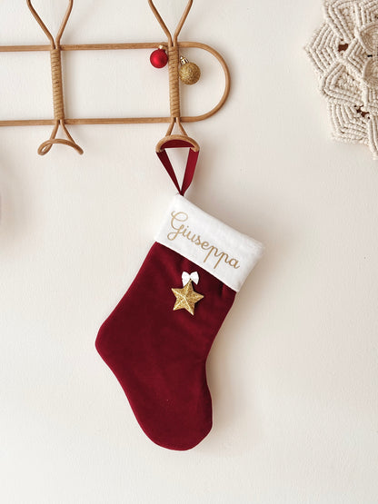 Chaussette Rouge de Noël personnalisée